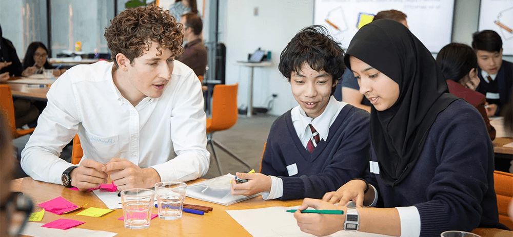 Mentor with students